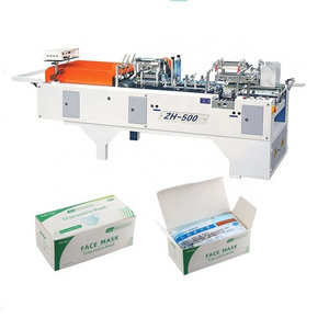 ZH500 220V 110V Carton Box Automatic Mini Folder Gluer Machine for LED Bulb box