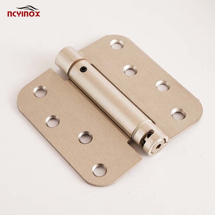 Furniture Oven Brass Welded Spring Pivot Swing Wood Door Closer Hinges for Solid Wooden Door