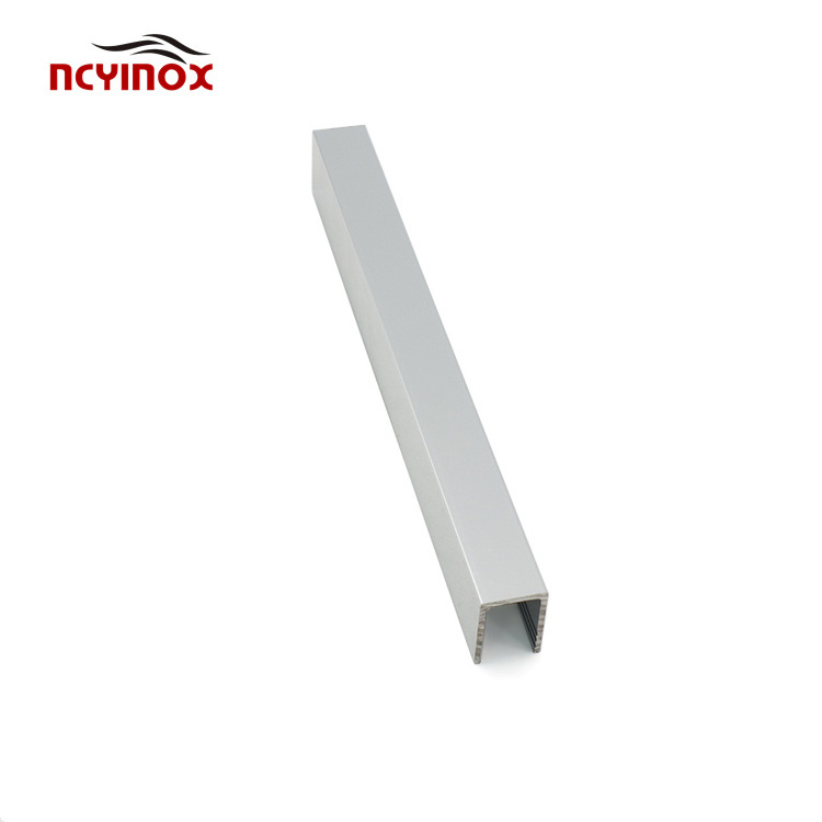 Anodised Waterproof Aluminum Equal U Channel for shower room glass door