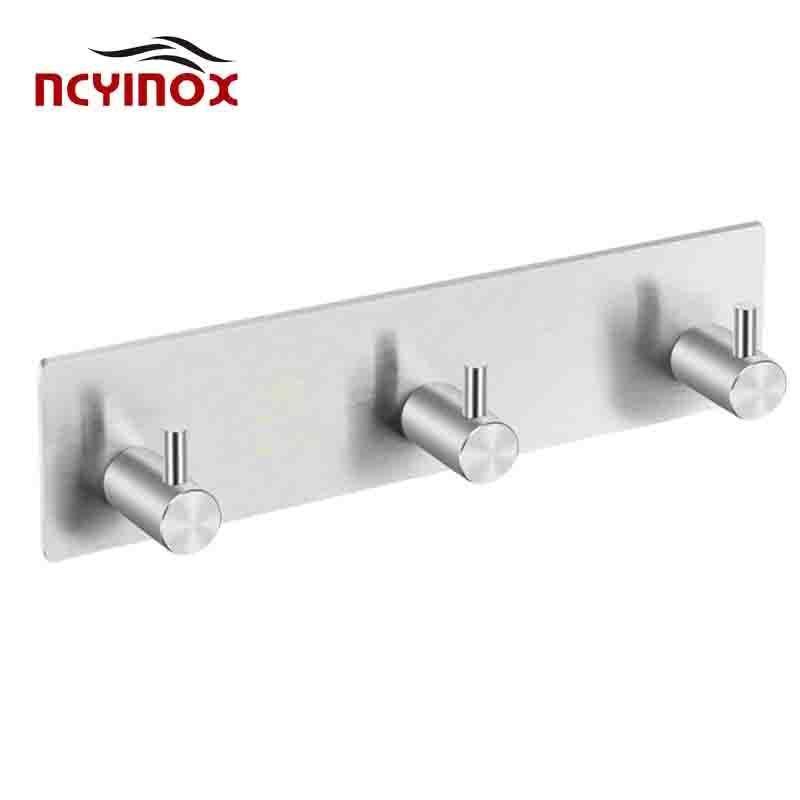 Wall Coat Rack Coat Hooks  Stainless Steel best Adhesive Bathroom Metal coat Wall hook