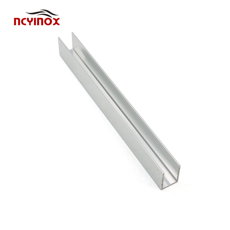 Anodised Waterproof Aluminum Equal U Channel for shower room glass door