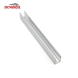 Anodised Waterproof Aluminum Equal U Channel for shower room glass door