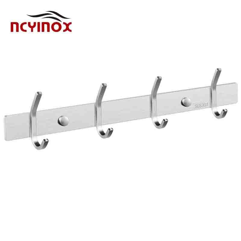 Wall Coat Rack Coat Hooks  Stainless Steel best Adhesive Bathroom Metal coat Wall hook