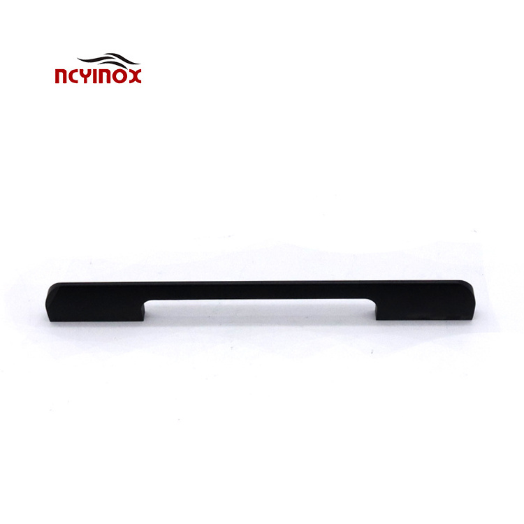 Modern Sample Furniture Handles Black Hidden Cabinet Handle Kitchen Zinc Alloy Furniture Handle Pulls