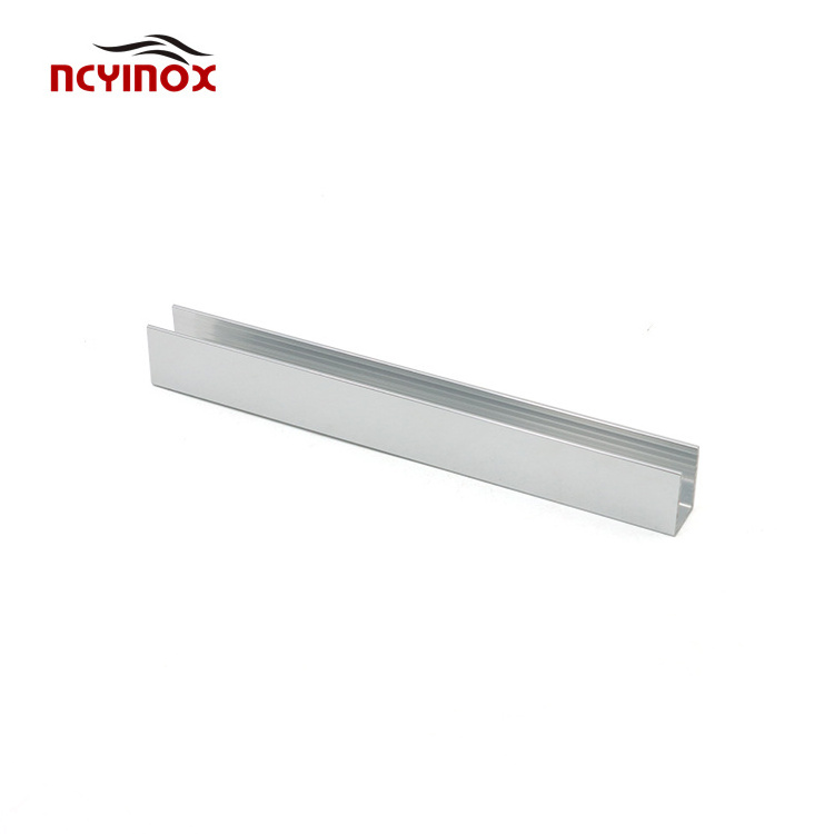 Anodised Waterproof Aluminum Equal U Channel for shower room glass door