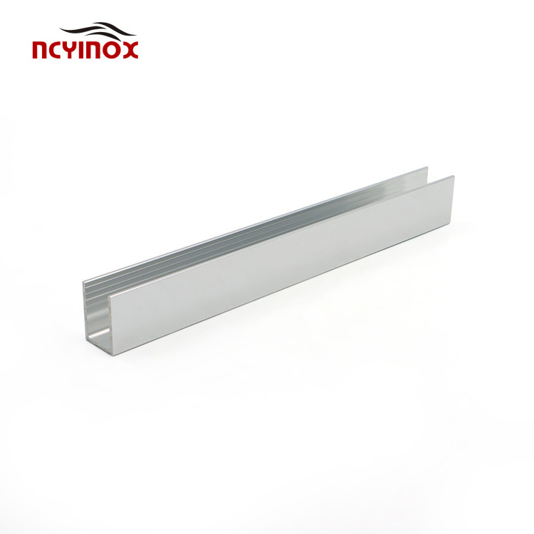 Anodised Waterproof Aluminum Equal U Channel for shower room glass door