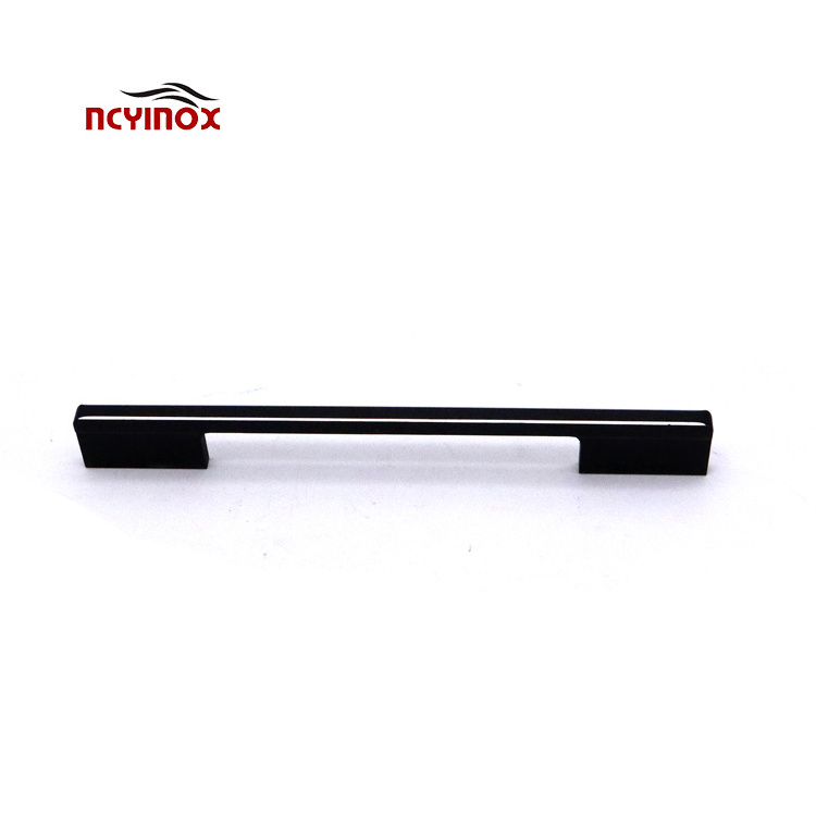 Modern Sample Furniture Handles Black Hidden Cabinet Handle Kitchen Zinc Alloy Furniture Handle Pulls