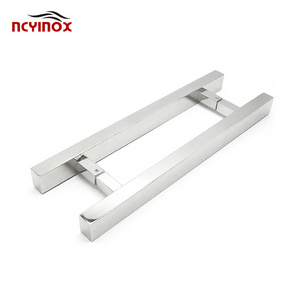 Shower square glass handles lever high quality door handle lock stainless steel glass door handle