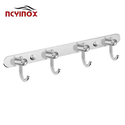 Wall Coat Rack Coat Hooks  Stainless Steel best Adhesive Bathroom Metal coat Wall hook