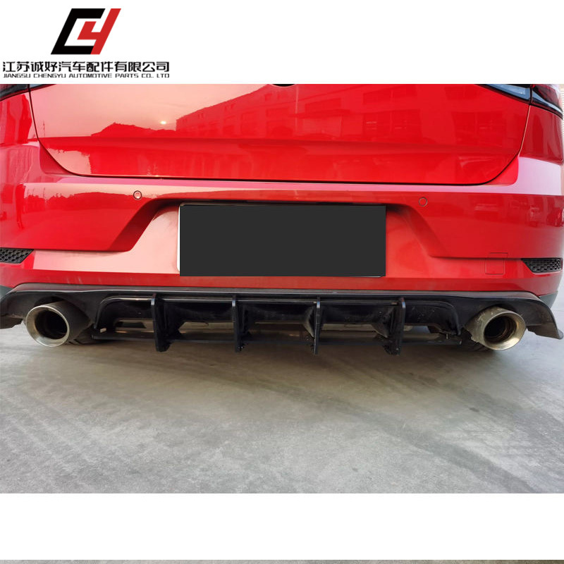 Universal Rear Bumper Lip Diffuser glossy black car rear diffuser for VW Golf 7/7/7.5 reline/gti