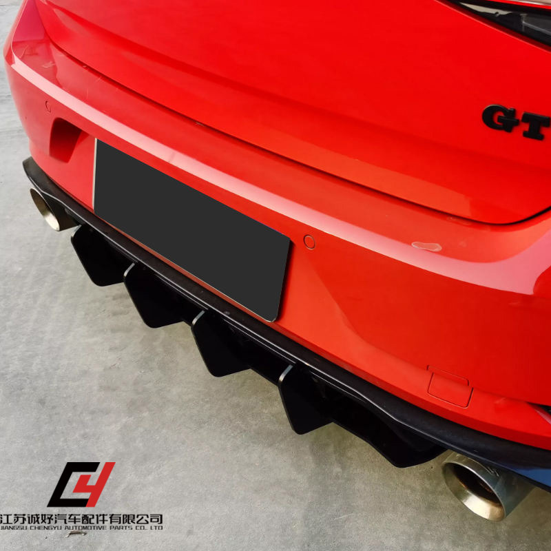 Universal Rear Bumper Lip Diffuser glossy black car rear diffuser for VW Golf 7/7/7.5 reline/gti