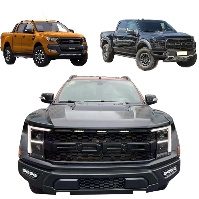 Car Bumper Facelift Body Kit Upgrade Body Kit For Ford Ranger T6 T7 T8 2012-2019 Upgrade To F150 Raptor