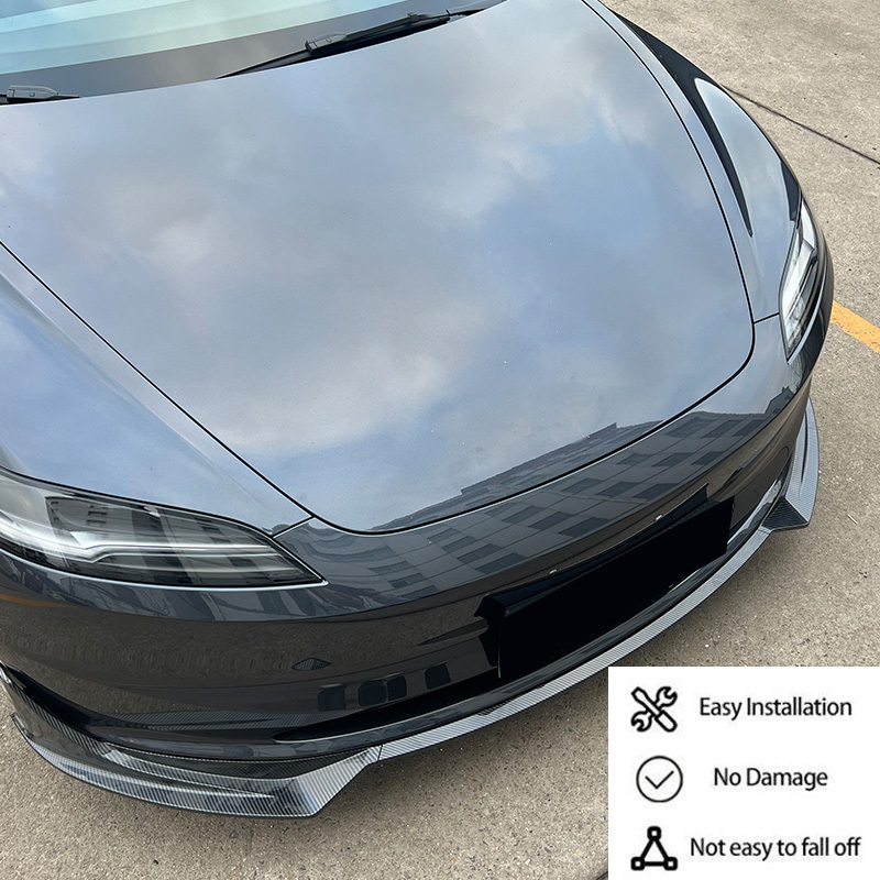 Factory price car parts auto ABS style Front Bumper  Splitter Lip Diffuser Cover Trim For Tesla model 3 highland body kit