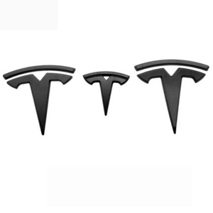 Model 3 Steering Wheel/Front Trunk/Rear Trunk Logo Sticker Cover Emblem Badge Decals 3PCS/Set for Tesla Model Y Accessories