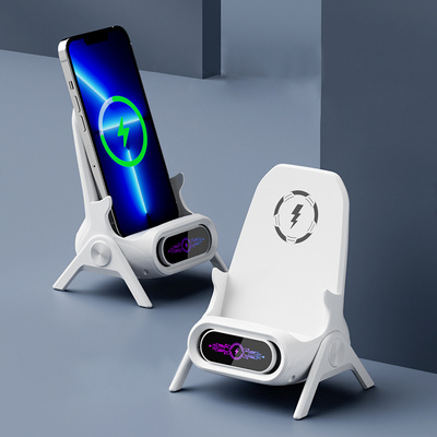 2023 Trending Products Portable 15W Fast Charging Desk Chair Mobile Cell Phone Wireless Charger Stand Holder