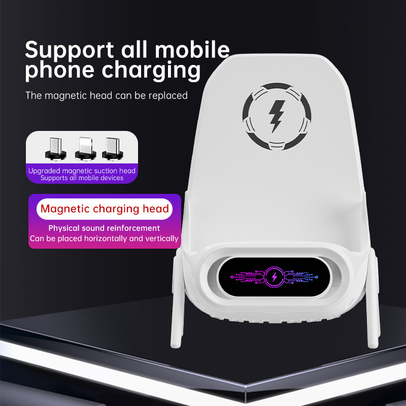 2023 Trending Products Portable 15W Fast Charging Desk Chair Mobile Cell Phone Wireless Charger Stand Holder