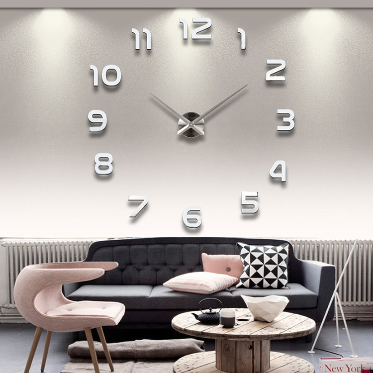 High Quality DIY Acrylic Wall Clock Bedroom Living Room Kitchen Home Decor 3d Wall Clock