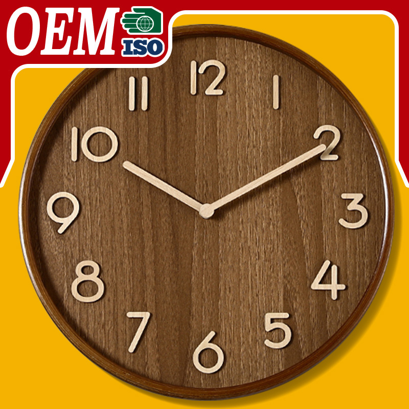 10 inch classic wood grain style wall clock with exquisite background details, suitable for any interior decoration