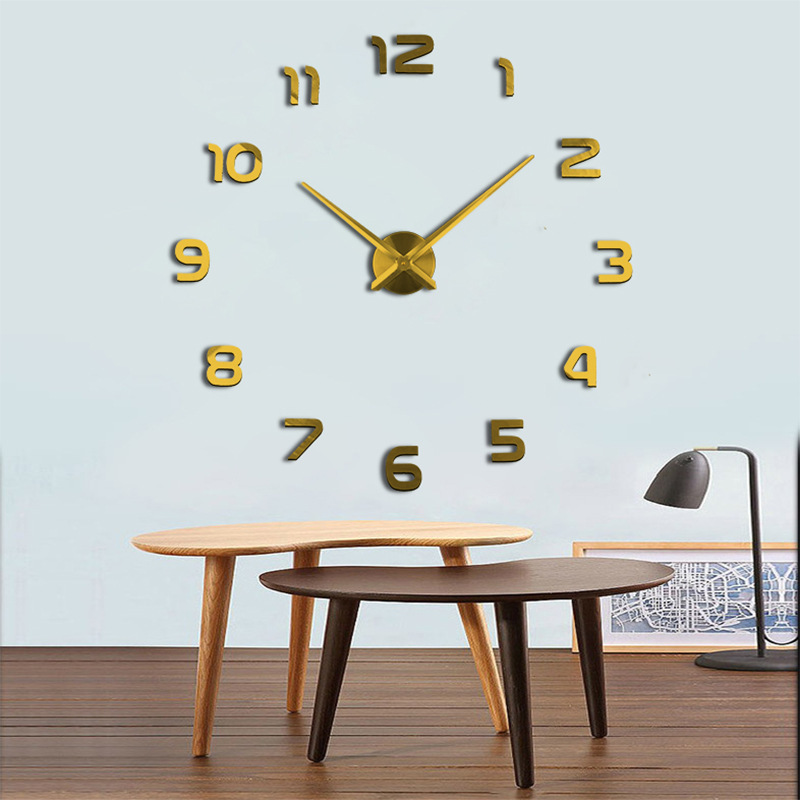 High Quality DIY Acrylic Wall Clock Bedroom Living Room Kitchen Home Decor 3d Wall Clock