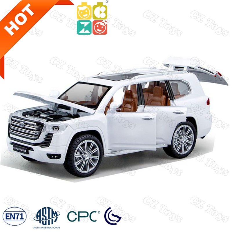 Cheap Wholesale Diecast Vehicle Toys 1/24 Simulation Land Cruiser LC300 Pull Back Model Car Diecast Toy