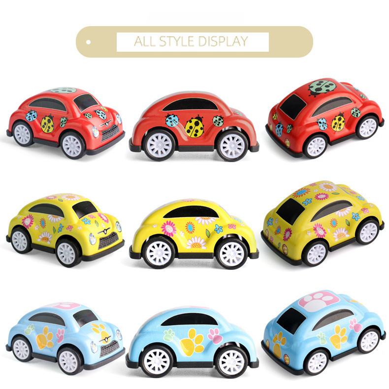 1:64 Metal cartoon car alloy pull back vehicle mini die cast car toy