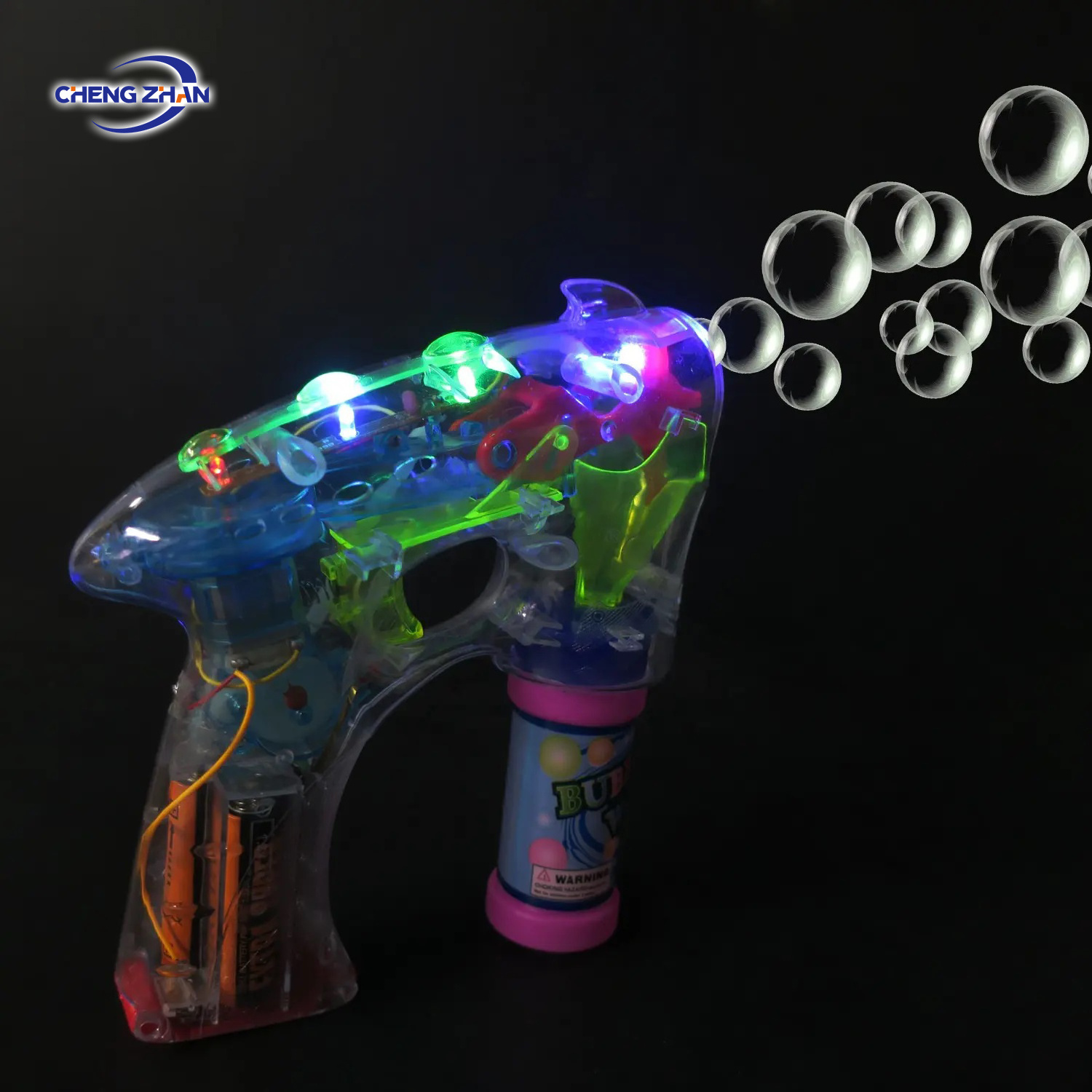 Light Up Bubble Toys 4 Led bubble gun Transparent Space Bubble Gun For Kids Children's Outdoor Sports Toys