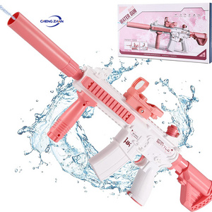 2024 Hot Ssle M416 Pink Electric Water Gun Long Distance Electric Squirt Gun For Kids Automatic Water Gun Toy Summer Outdoor