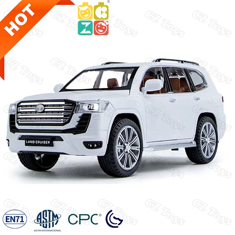 Cheap Wholesale Diecast Vehicle Toys 1/24 Simulation Land Cruiser LC300 Pull Back Model Car Diecast Toy