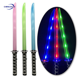 Led toys light up ninja sword with sound light saber light toy for kids toys plastic party decorations.