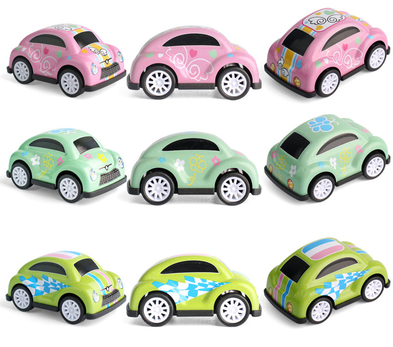 1:64 Metal cartoon car alloy pull back vehicle mini die cast car toy