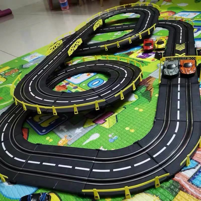 Super Toy Track Long Length High Speed Electric DIY Track toys With Electric Control Track Rail Car Toys Boy Gifts