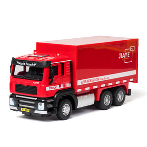 1/50 diecast container transporter children's toy alloy car model with sound and light