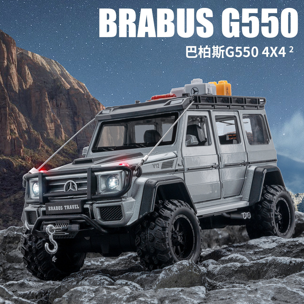 1/24 Benz Brabus G550 Diecast Alloy Model Car Collection Toy Small Mini Simulation Indoor Decoration