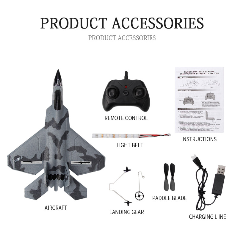 FX622 RC Plane Toys 2.4G EPP Foam RC Aircraft Plane Radio Control Fighter F22 Mini Glider Model