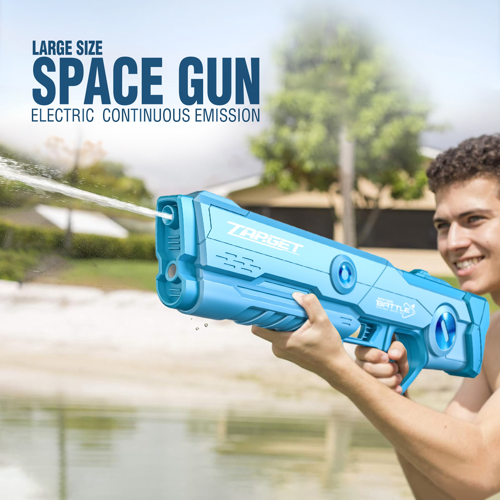 Summer Outdoor Large Electric Water Gun Automatic High Power Squirt Guns