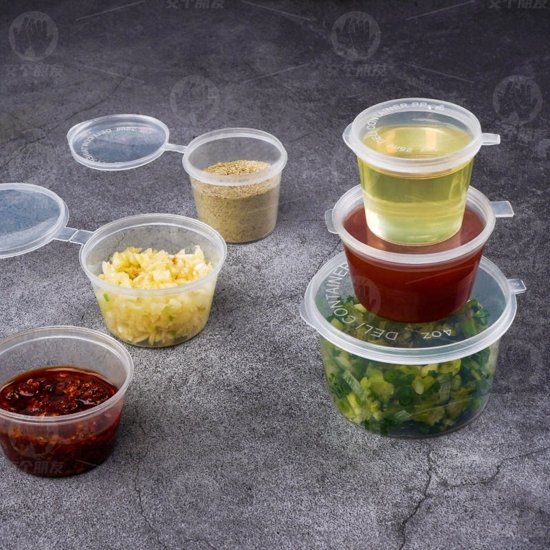 disposable plastic take away box plastic sauce tub small plastic boxes with lid mini sauce dip container