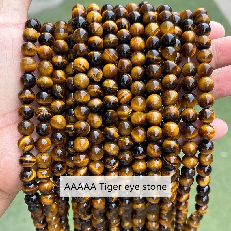 Wholesale Natural gemstone Tiger eyes beads Round loose stone bracelet jewelry 6 8 10 mm crystal beads for jewelry making