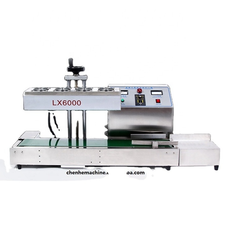 LX-6000 High Quality Continuous Induction aluminum foil cup Bottle Sealing Machine