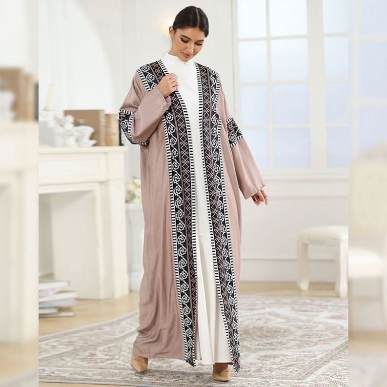 Wholesale Custom Abaya Manufacture Conservative Cardigan Islamic Muslim Abaya Dubai Qatar Open Abayas