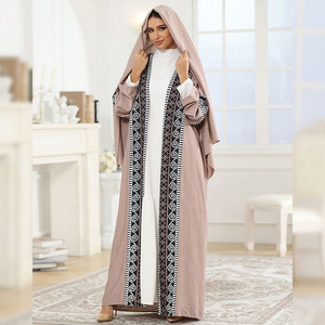 Wholesale Custom Abaya Manufacture Conservative Cardigan Islamic Muslim Abaya Dubai Qatar Open Abayas