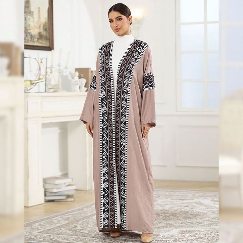 Wholesale Custom Abaya Manufacture Conservative Cardigan Islamic Muslim Abaya Dubai Qatar Open Abayas