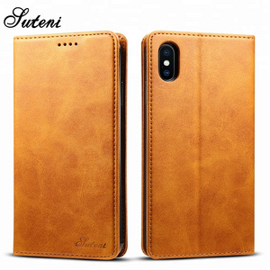 New Products High Quality PU Leather Magnet 10 Phone Cases Wallet Flip Case Cover For IphoneXs X Max Phone Case