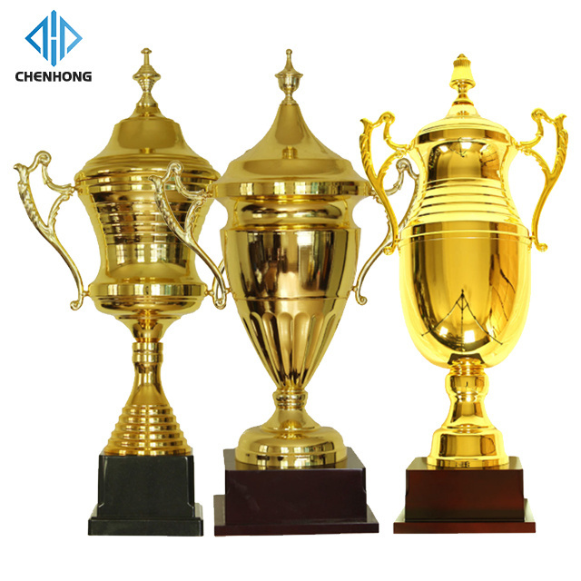 Manufacturer Custom Logo Creative Award Cup World Sports Medals And Trophies Gold Silver Metal Sport Metal Trophy For Champions