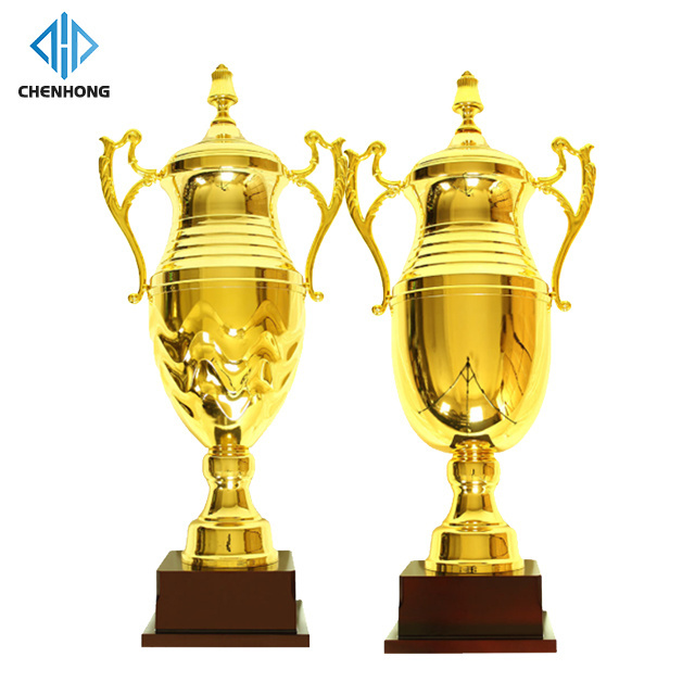 Manufacturer Custom Logo Creative Award Cup World Sports Medals And Trophies Gold Silver Metal Sport Metal Trophy For Champions