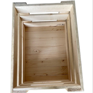 High Quality Openly Storage Crate  Wooden Crate Box For Multifunction use Handmade Modern natural Finished Crate