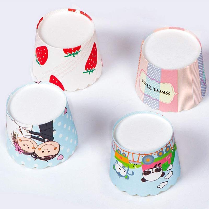 50-Pack Muffin Cups Baking Paper Cup Cupcake Muffins Liners Red and White Dot Baking Cups, Bottom Dia 1.97 Inch