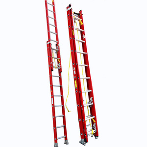 24ft composite extension ladder fiberglass  frp single step aluminum support ladder