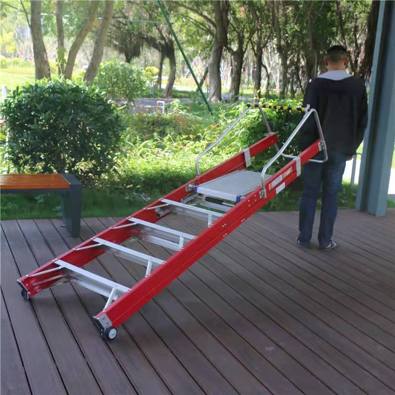 telescopic ladder fiberglass 11 ft telescoping multi-position fiberglass telescopic ladder