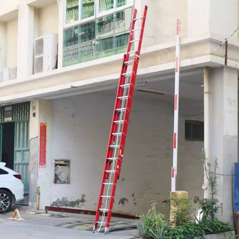 24ft composite extension ladder fiberglass  frp single step aluminum support ladder