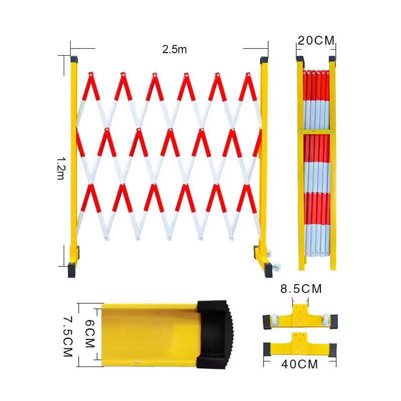 Traffic warning barriers Mobile Safety Barrier Gate barricade construction temporary retractable fencing panel for events